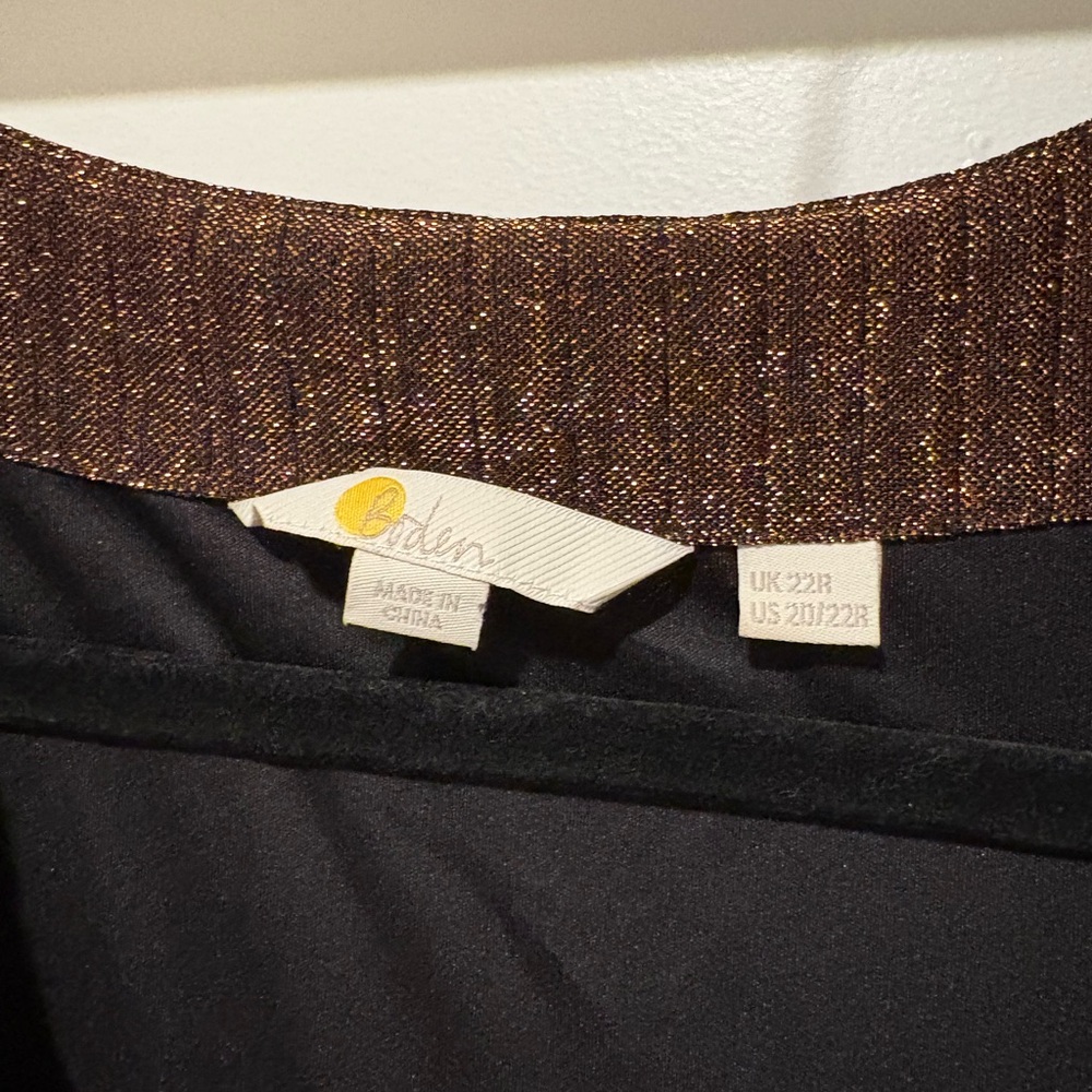 Boden Metallic Pleated V Neck Jersey Maxi Dress Holiday Copper Gold Trendy - Picture 6 of 16